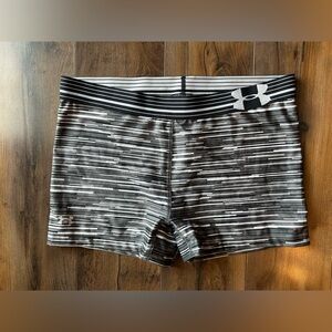 Under Armour HeatGear Compression Shorts Gray Print No Size See Measurements